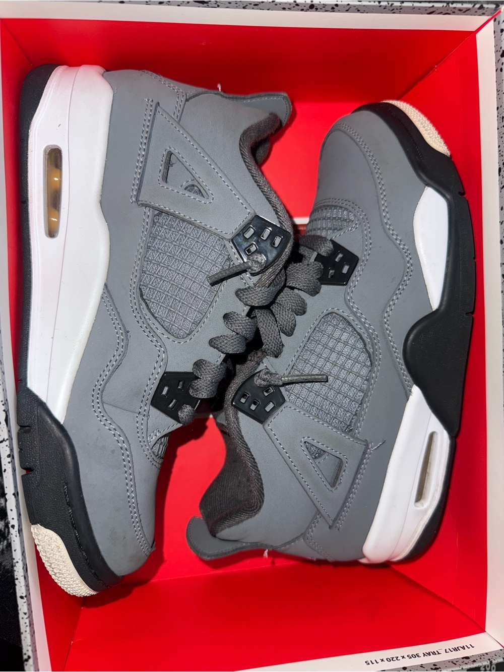 Jordan 4 Cool Grey size 6Y
